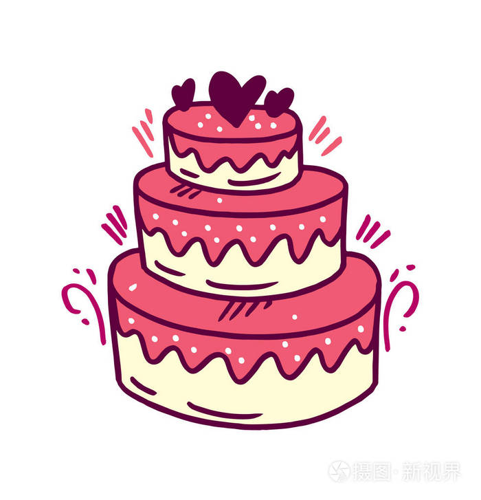 大蛋糕孤立-生日快乐