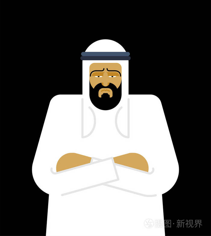插画 阿拉伯人孤立.oae 的家伙矢量图案.eps
