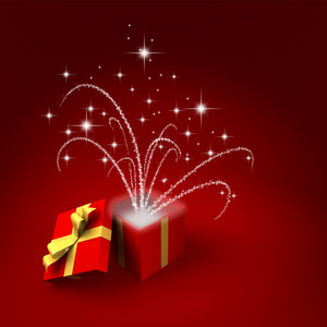 惊喜的礼物照片