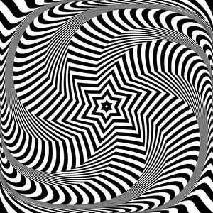 旋转,扭转和扭曲运动的错觉.矢量插图照片