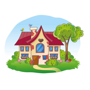 小屋卡通图片