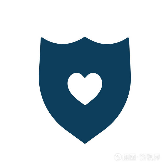 健康保险盾牌图标图示