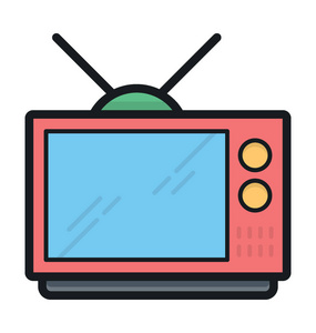小电视机图片-小电视机素材-小电视机插画-摄图新视界