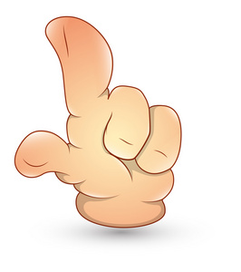 指向手指卡通图片