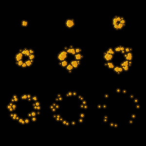 爆炸动画序列.卡通爆炸帧.矢量照片