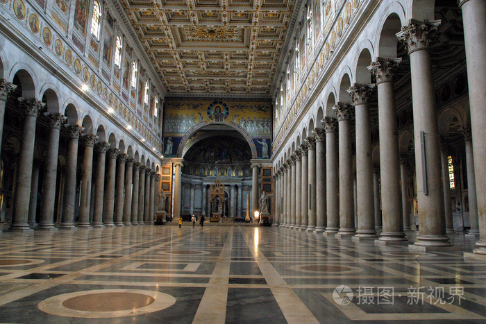 外面的墙壁,罗马,意大利圣保罗大教堂