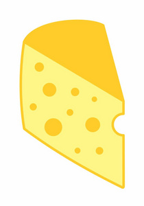 在白色背景上的乳酪片断的例证