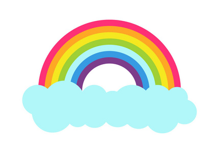彩虹插画图片