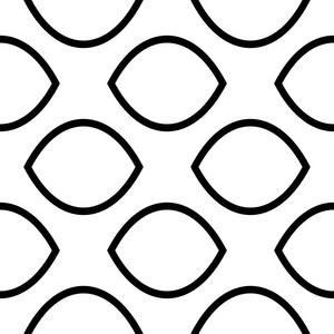 白色和黑色的几何装饰品。网络纺织品和墙纸无缝模式
