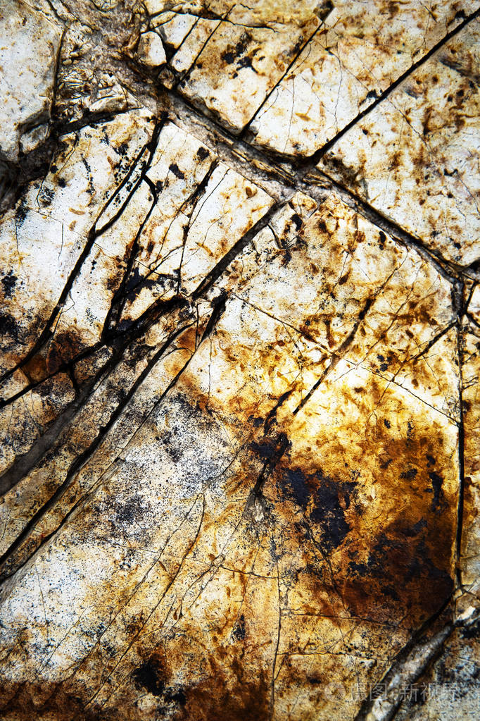 抽象背景或纹理细节凹槽表面石头