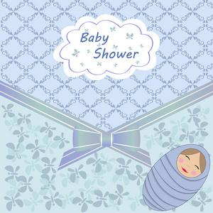 婴儿淋浴蓝色男孩