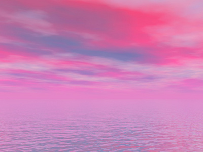 天空粉红色和蓝色和海照片