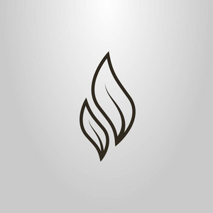 黑白两叶的简单独艺象征照片