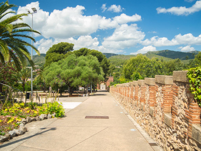 Castelldefels 城堡。照片的一部分的城堡, 一个非常旅游的地方在巴塞罗那