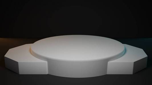 工作室混合3d 混合式形状底座, 用于演示工作室, 简约风格的专业背景