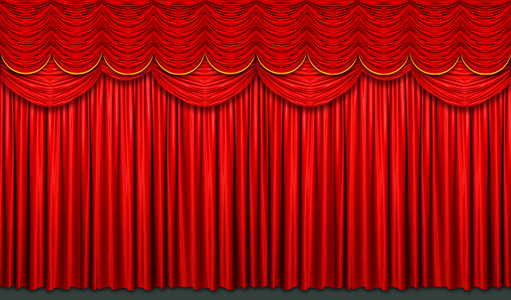 红舞台幕布图片