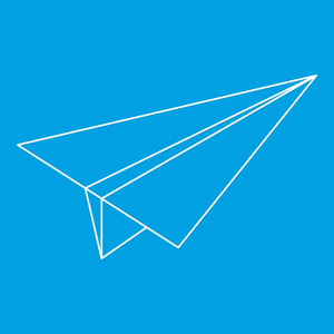 纸飞机图标,大纲样式照片