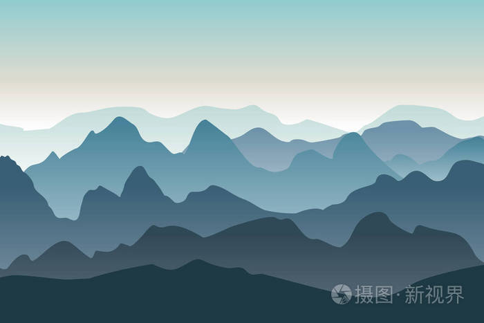 高峰山脉插画-正版商用图片05l9vu-摄图新视界