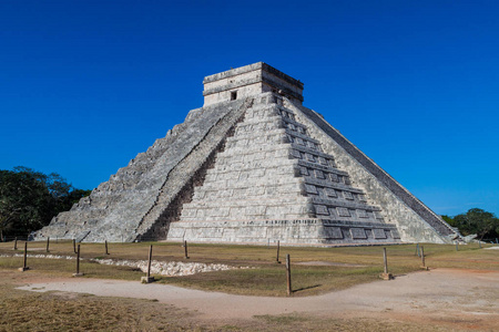 墨西哥鸡察玛雅考古遗址金字塔库库尔坎