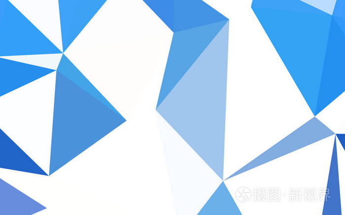 浅蓝色矢量闪亮三角形布局带有三角形的抽象样式的彩色插图全新设计为