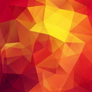 背景红色, 橙色, 黄色几何形状。马赛克图案。矢量 Eps 10。矢量插图