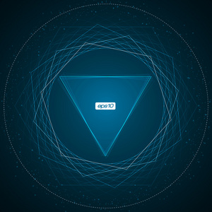蓝色三角形抽象背景