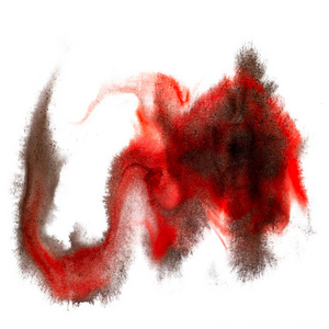 水彩笔抽象艺术黑红色艺术孤立的表现力