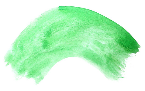 现货艺术水彩纹理绿色隔离白色背景