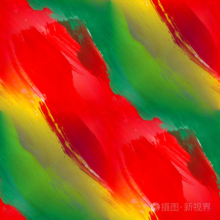 乐队水粉无缝背景绿色红色黄色