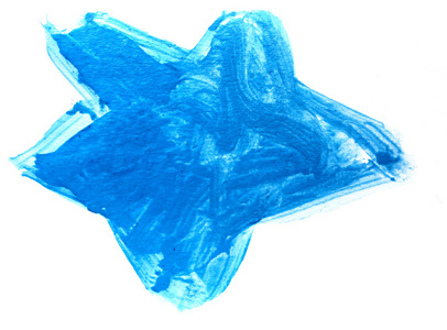 现货艺术水彩蓝色指针纹理上白色的 bac 隔离
