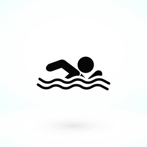 游泳图标矢量