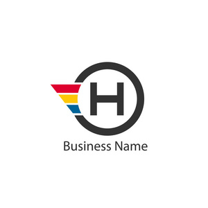 字母 H 标志模板设计