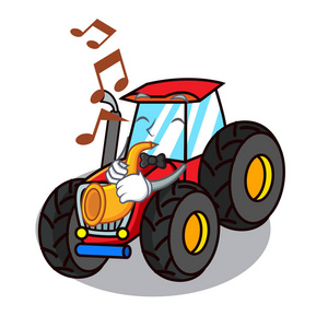 情感小号用小号拖拉机吉祥物卡通风格照片