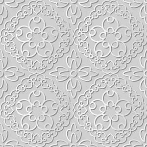 3d 白纸艺术螺旋十字框架藤花