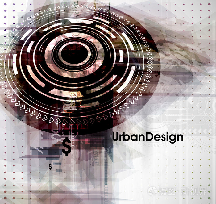 抽象techno矢量背景