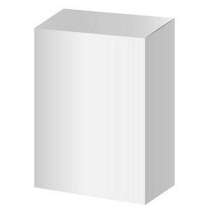 逼真的白色包装盒.空白框在白色背景上被隔离照片