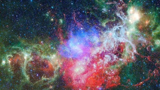 美丽的星云和星系。此图像装备由美国航空航天局的元素