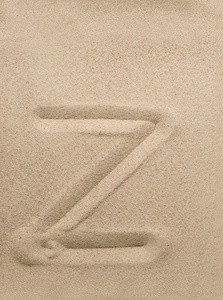 沙子字母的 z