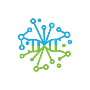 Dna 网络徽标图标设计