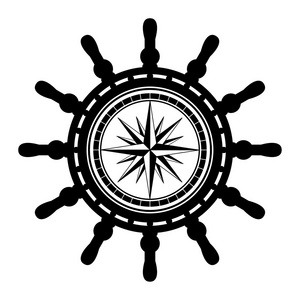 船舵插画 船舵手绘 船舵卡通图 摄图新视界