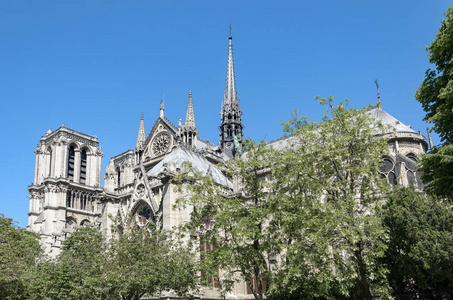 著名的巴黎圣母院的立面, 法国
