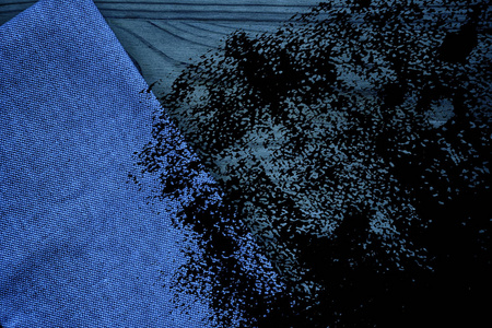 垃圾肮脏的超蓝色亚麻织物表面的模拟或设计师使用, 书籍封面样本, 色板