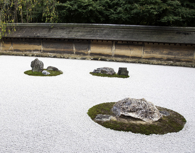 龙安寺在京都著名的禅宗花园图片