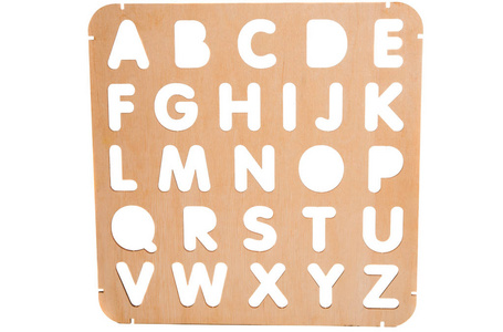 白色背景下的木质英文字母图片