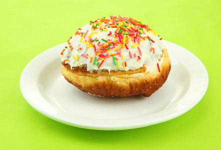 美味甜甜圈上颜色背景颜色板