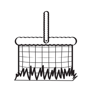 空的野餐篮子剪影