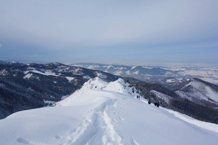 在波兰的冬季, 从 Kuznice 到 Hala Gasienicowa 的登山小径