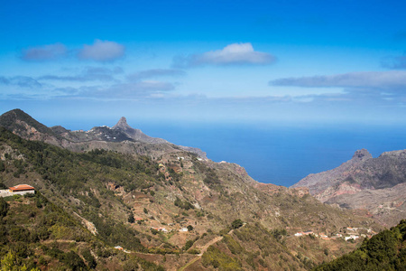 西班牙著名旅游胜地特内里费岛 Anaga 山景观