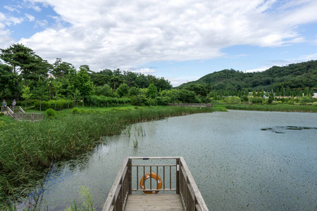 韩国首尔 Pureun 植物园 hangdong 水库公园