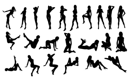 性感女人剪影图片